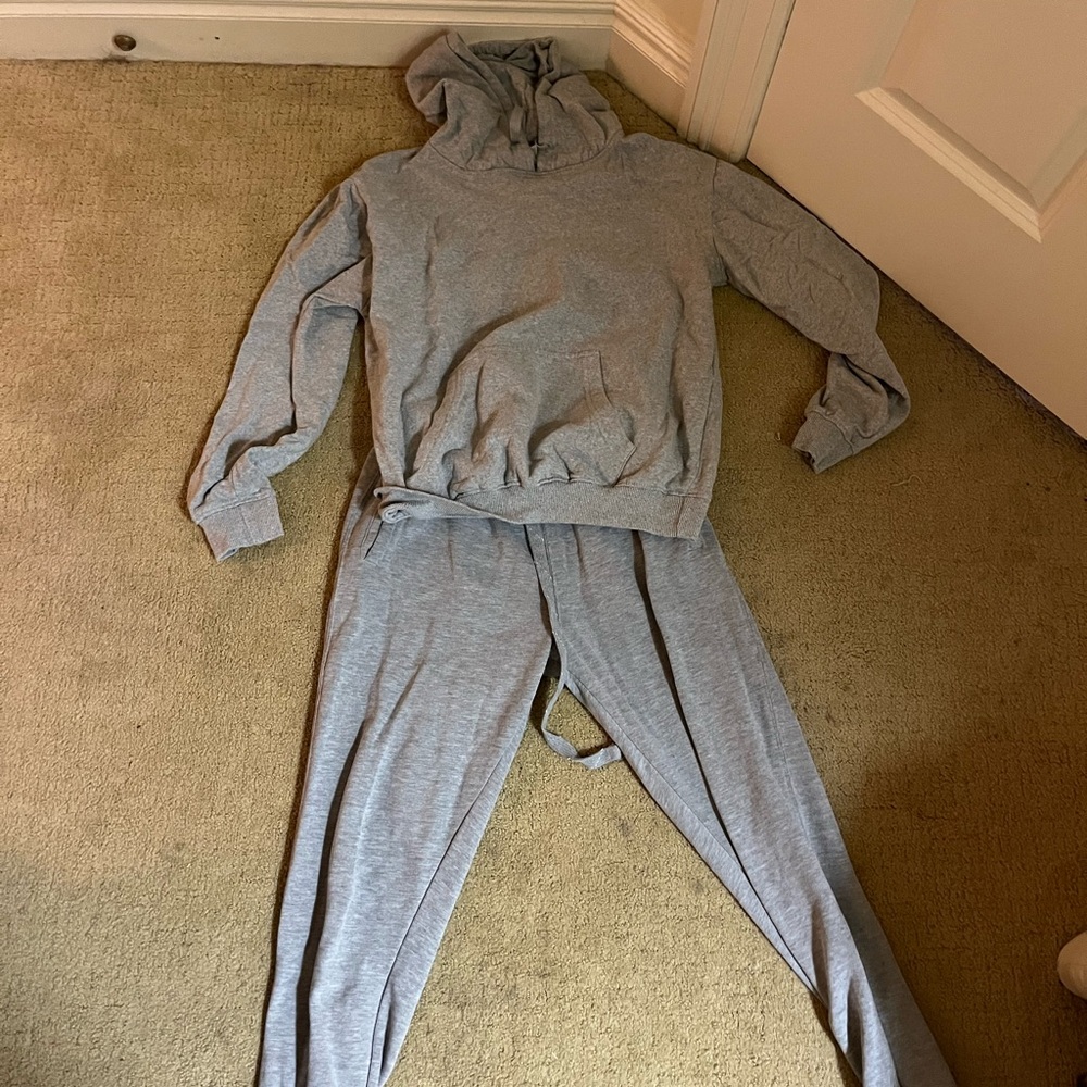 Gray Hoodie and Jogger Set